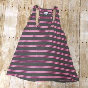 Splendid brown and pink striped tank